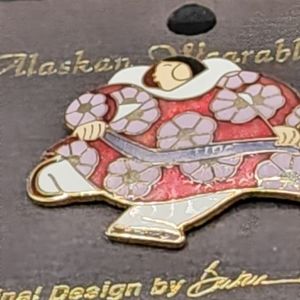 Alaskan Wearable Art Made of Enamel Fine Quality Brooch.